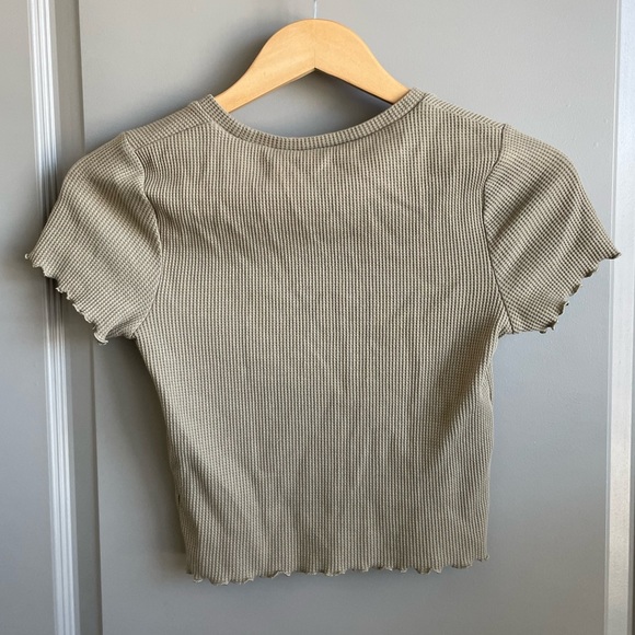 Wild Fable Waffle Knit Cropped Tee - Picture 2 of 4